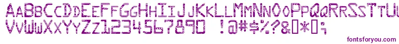 Circuit Font – Purple Fonts on White Background