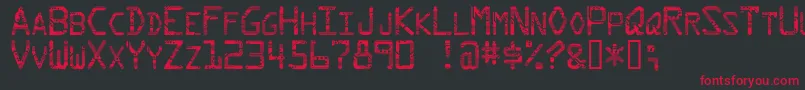 Circuit Font – Red Fonts on Black Background