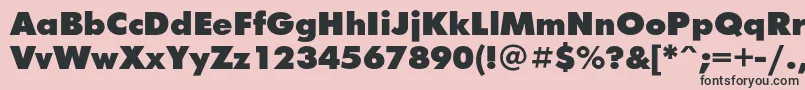 FuturisxcBold Font – Black Fonts on Pink Background