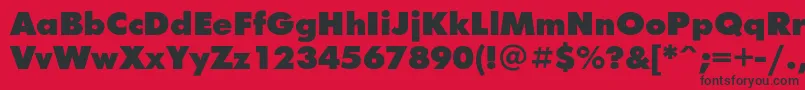 Police FuturisxcBold – polices noires sur fond rouge