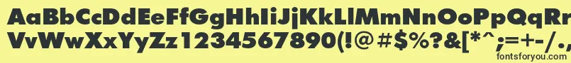 FuturisxcBold Font – Black Fonts on Yellow Background