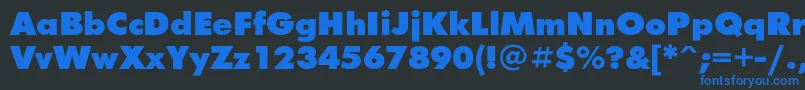 Подробнее о шрифте FuturisxcBold Шрифт FuturisxcBold – синие шрифты на чёрном фоне