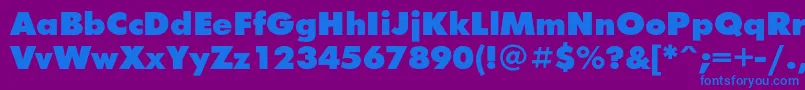 FuturisxcBold Font – Blue Fonts on Purple Background