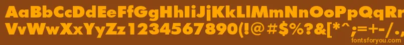 FuturisxcBold Font – Orange Fonts on Brown Background