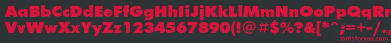 FuturisxcBold Font – Red Fonts on Black Background