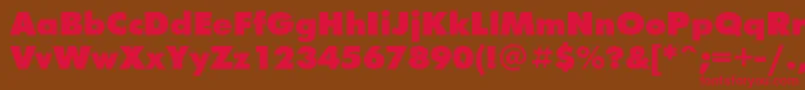 FuturisxcBold-fontti – punaiset fontit ruskealla taustalla