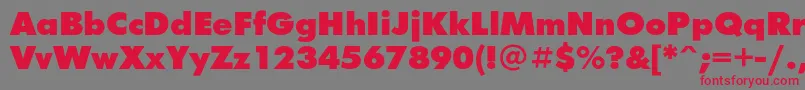 FuturisxcBold Font – Red Fonts on Gray Background