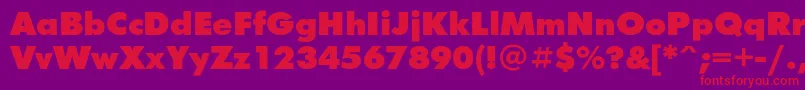 FuturisxcBold Font – Red Fonts on Purple Background