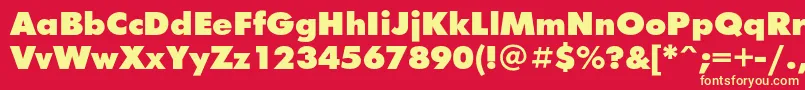 FuturisxcBold Font – Yellow Fonts on Red Background