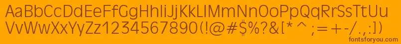 Inc901l Font – Brown Fonts on Orange Background