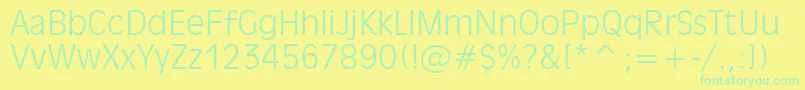 Inc901l Font – Green Fonts on Yellow Background