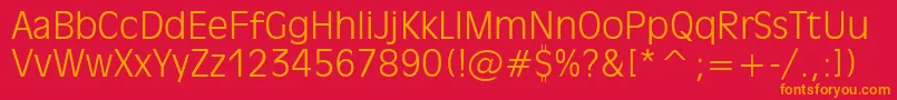 Inc901l Font – Orange Fonts on Red Background