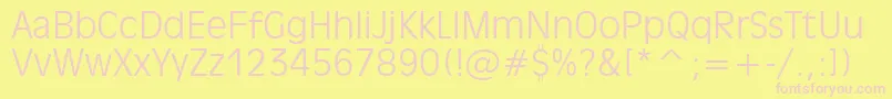 Inc901l Font – Pink Fonts on Yellow Background