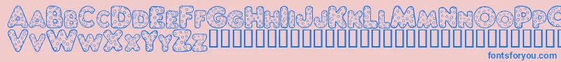 Varicelle Font – Blue Fonts on Pink Background