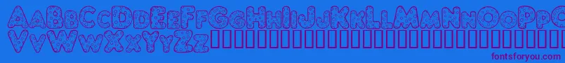 Varicelle Font – Purple Fonts on Blue Background