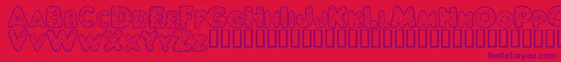 Varicelle Font – Purple Fonts on Red Background