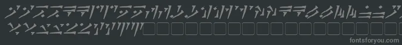 Fonte DovahkiinBoldItalic – fontes cinzas em um fundo preto