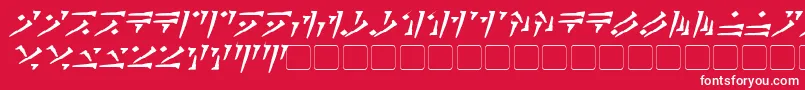 DovahkiinBoldItalic Font – White Fonts on Red Background