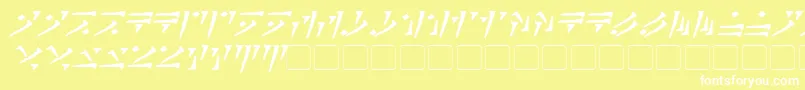 DovahkiinBoldItalic Font – White Fonts on Yellow Background