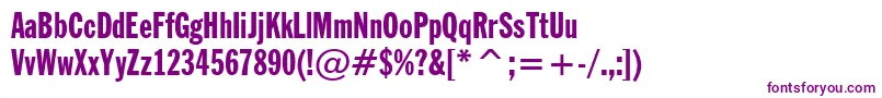 FranklinGothicExtraCondensedBt Font – Purple Fonts on White Background