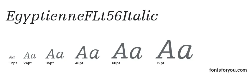 Tailles de police EgyptienneFLt56Italic