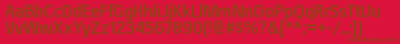 XenurgBold-Schriftart – Braune Schriften auf rotem Hintergrund