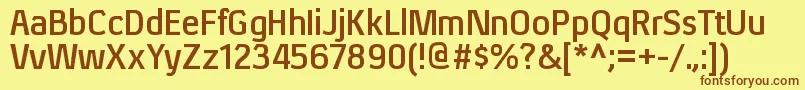 XenurgBold Font – Brown Fonts on Yellow Background