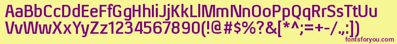 XenurgBold Font – Purple Fonts on Yellow Background