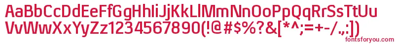 XenurgBold Font – Red Fonts on White Background