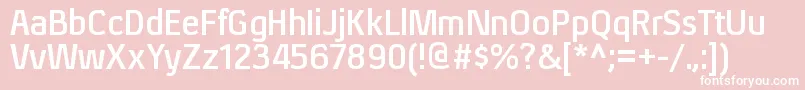 XenurgBold Font – White Fonts on Pink Background