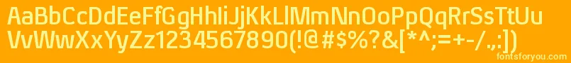 XenurgBold Font – Yellow Fonts on Orange Background