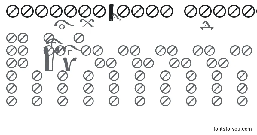 Шрифт IrmologionEtceteratitles – алфавит, цифры, специальные символы