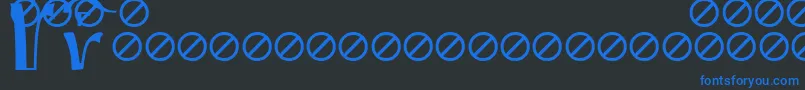 IrmologionEtceteratitles Font – Blue Fonts on Black Background