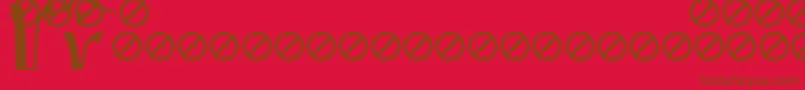 IrmologionEtceteratitles Font – Brown Fonts on Red Background