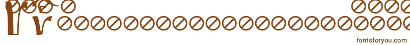 Шрифт IrmologionEtceteratitles – коричневые шрифты на белом фоне