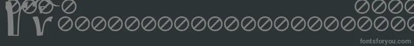 Czcionka IrmologionEtceteratitles – szare czcionki na czarnym tle