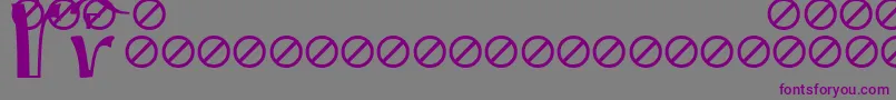 IrmologionEtceteratitles-fontti – violetit fontit harmaalla taustalla