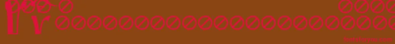 Weitere Informationen zur IrmologionEtceteratitles-Schriftart IrmologionEtceteratitles-Schriftart – Rote Schriften auf braunem Hintergrund