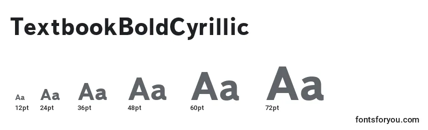 Размеры шрифта TextbookBoldCyrillic