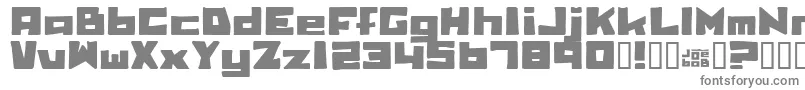 フォントBilliebob – 白い背景に灰色の文字