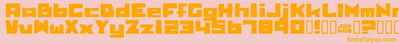 Billiebob Font – Orange Fonts on Pink Background