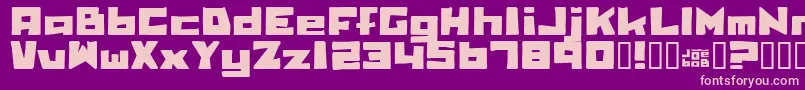 Billiebob Font – Pink Fonts on Purple Background