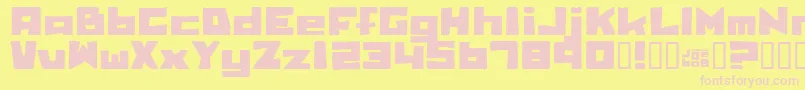 Billiebob Font – Pink Fonts on Yellow Background