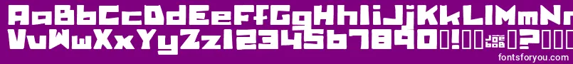 Fonte Billiebob – fontes brancas em um fundo violeta