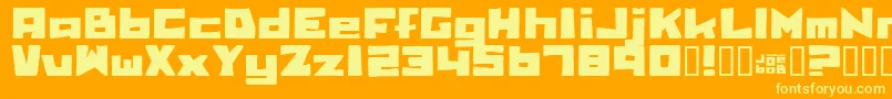 Billiebob Font – Yellow Fonts on Orange Background