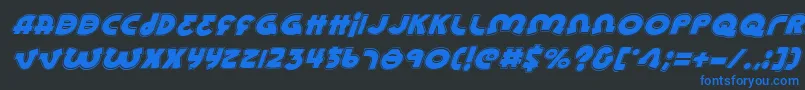 Lionelai Font – Blue Fonts on Black Background