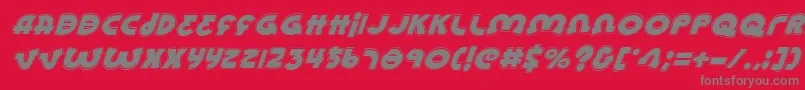 フォントLionelai – 赤い背景に灰色の文字