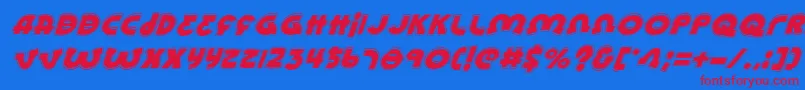Шрифт Lionelai – красные шрифты на синем фоне