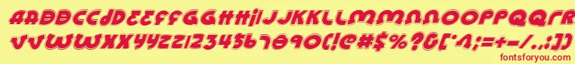 Lionelai Font – Red Fonts on Yellow Background