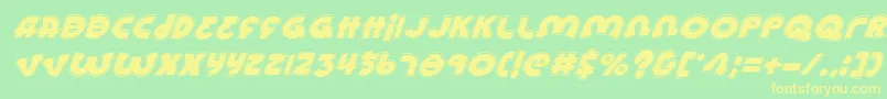 Lionelai Font – Yellow Fonts on Green Background